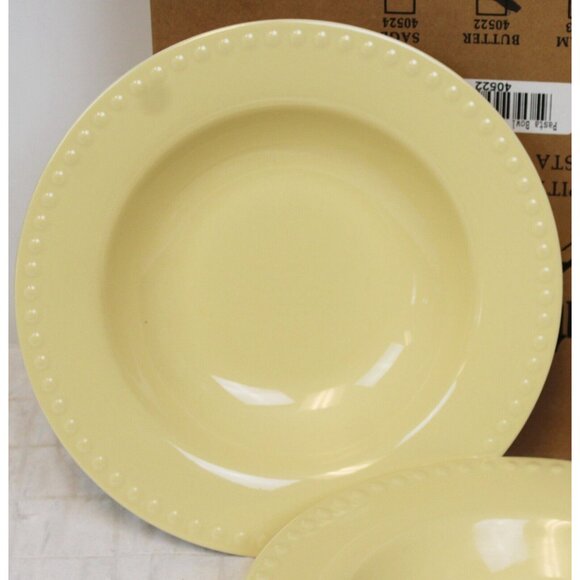 Southern Living Gail Pittman Butter Yellow Pasta Bowls set of 2 Hospitality Coll - Picture 2 of 5